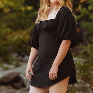 Black shirt dress